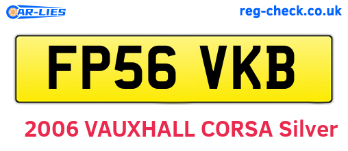 FP56VKB are the vehicle registration plates.