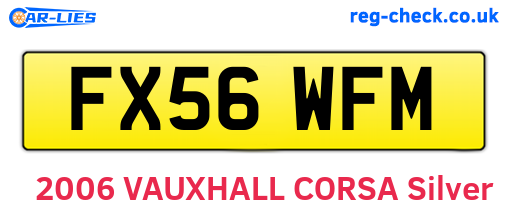FX56WFM are the vehicle registration plates.