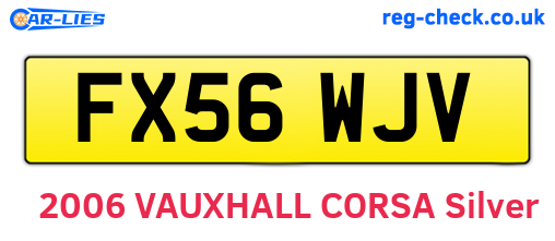 FX56WJV are the vehicle registration plates.