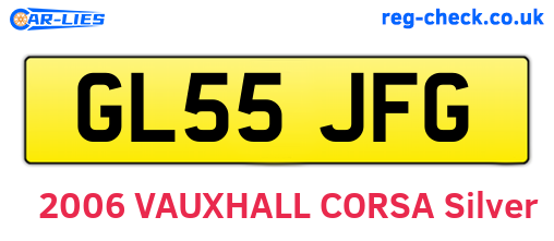 GL55JFG are the vehicle registration plates.