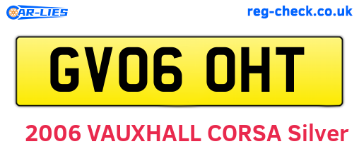 GV06OHT are the vehicle registration plates.