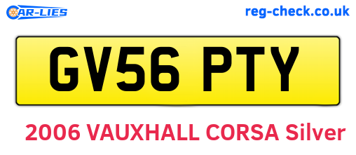GV56PTY are the vehicle registration plates.