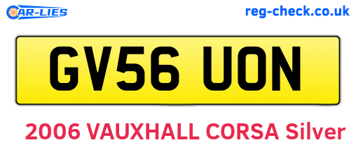 GV56UON are the vehicle registration plates.
