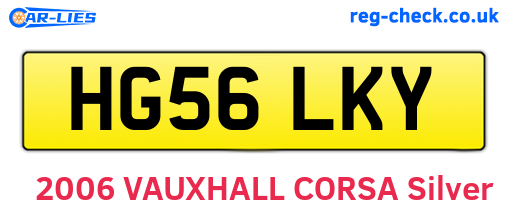 HG56LKY are the vehicle registration plates.
