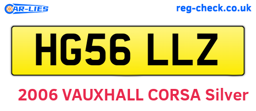 HG56LLZ are the vehicle registration plates.