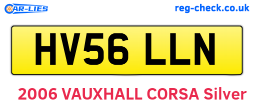 HV56LLN are the vehicle registration plates.