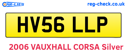 HV56LLP are the vehicle registration plates.