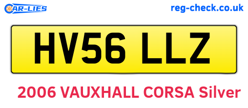 HV56LLZ are the vehicle registration plates.