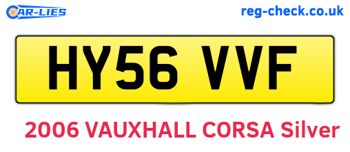 HY56VVF are the vehicle registration plates.