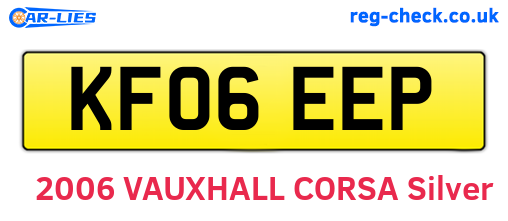 KF06EEP are the vehicle registration plates.