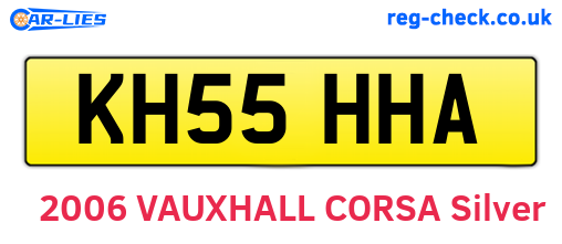 KH55HHA are the vehicle registration plates.