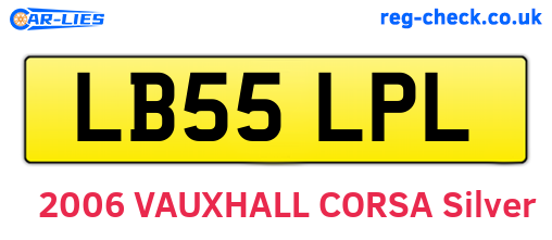 LB55LPL are the vehicle registration plates.