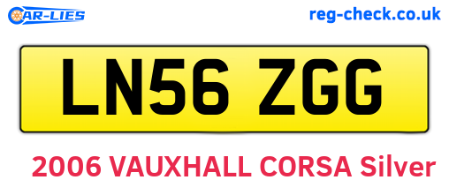 LN56ZGG are the vehicle registration plates.
