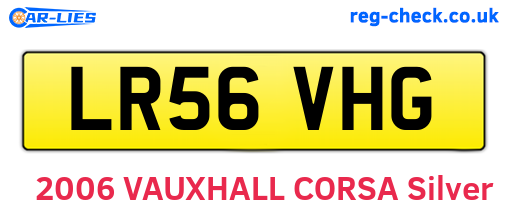 LR56VHG are the vehicle registration plates.