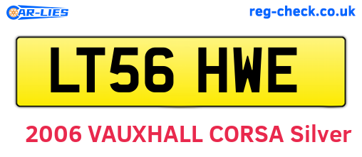 LT56HWE are the vehicle registration plates.