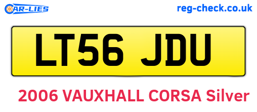 LT56JDU are the vehicle registration plates.