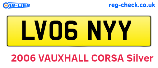 LV06NYY are the vehicle registration plates.