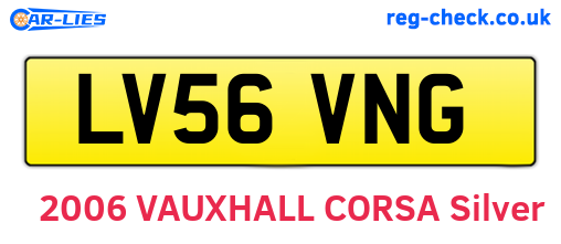 LV56VNG are the vehicle registration plates.