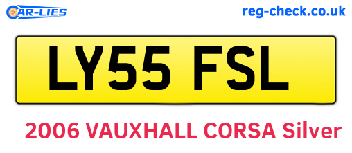 LY55FSL are the vehicle registration plates.