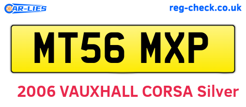 MT56MXP are the vehicle registration plates.