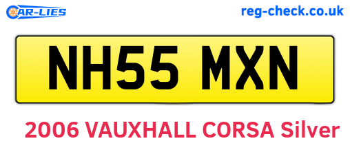 NH55MXN are the vehicle registration plates.