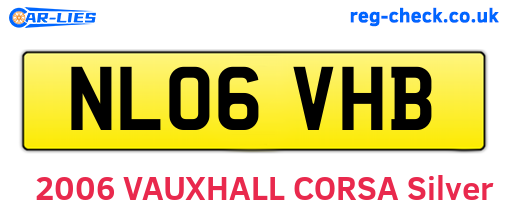 NL06VHB are the vehicle registration plates.
