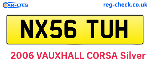 NX56TUH are the vehicle registration plates.