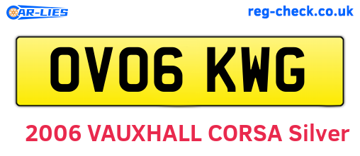 OV06KWG are the vehicle registration plates.