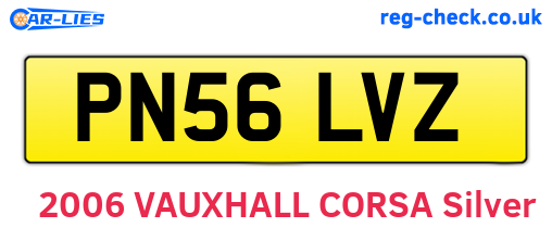 PN56LVZ are the vehicle registration plates.