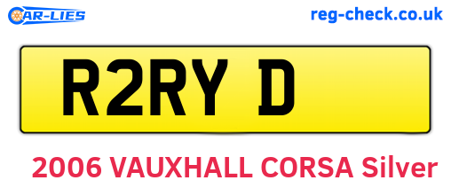R2RYD are the vehicle registration plates.