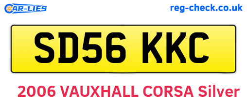 SD56KKC are the vehicle registration plates.