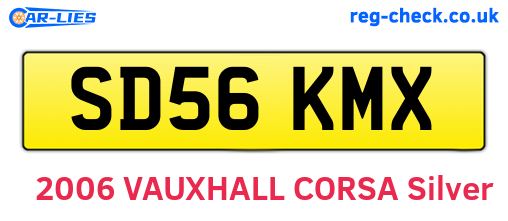 SD56KMX are the vehicle registration plates.