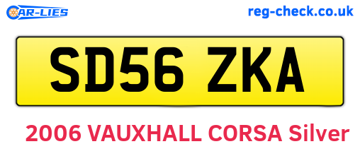 SD56ZKA are the vehicle registration plates.