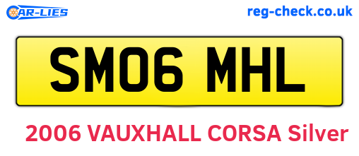 SM06MHL are the vehicle registration plates.