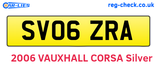 SV06ZRA are the vehicle registration plates.