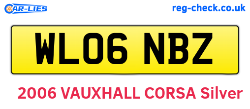 WL06NBZ are the vehicle registration plates.
