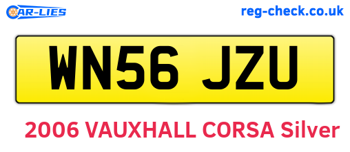 WN56JZU are the vehicle registration plates.