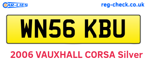 WN56KBU are the vehicle registration plates.