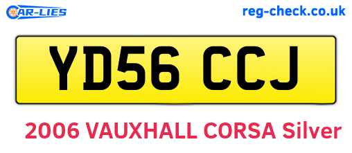 YD56CCJ are the vehicle registration plates.