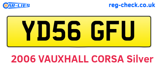 YD56GFU are the vehicle registration plates.
