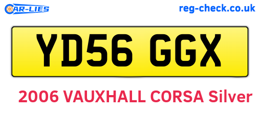 YD56GGX are the vehicle registration plates.