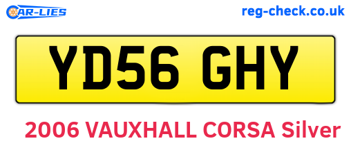 YD56GHY are the vehicle registration plates.