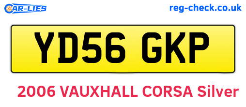 YD56GKP are the vehicle registration plates.