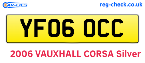 YF06OCC are the vehicle registration plates.