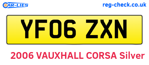 YF06ZXN are the vehicle registration plates.