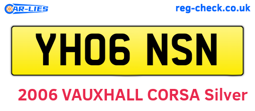 YH06NSN are the vehicle registration plates.