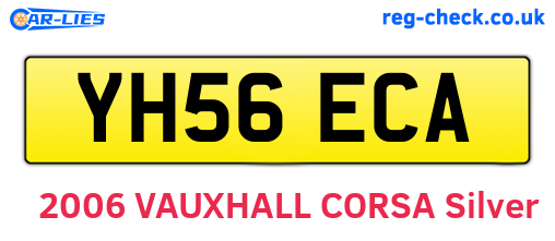 YH56ECA are the vehicle registration plates.