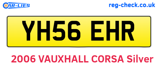YH56EHR are the vehicle registration plates.