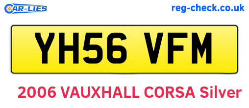 YH56VFM are the vehicle registration plates.