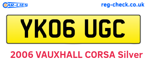 YK06UGC are the vehicle registration plates.